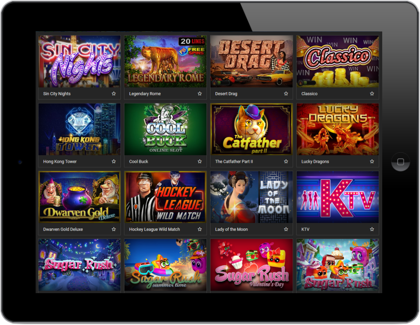 Screenshot der verfügbaren Slots